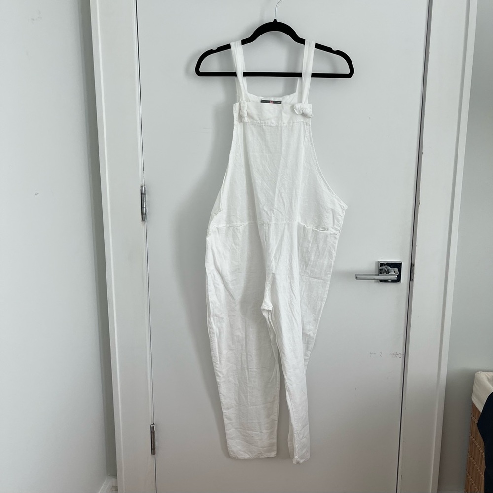 White Linen Jumpsuit One-Size